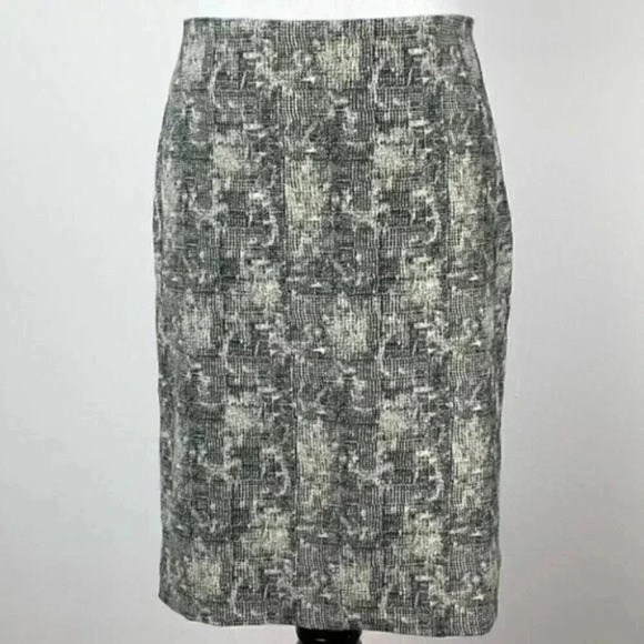 MM Lafleur noho crackle pencil skirt 2 black cream - Picture 2 of 8